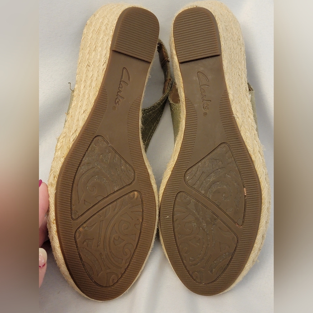 Clarks Artesian Espadrille Slingbacks Size 5.5M - Picture 5 of 14